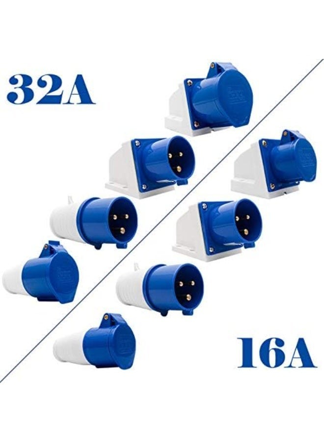 Fixer 16 A 3-Pin Industrial Waterproof Plug & Socket Connector – IP44/Weather-Resistant Male & Female Power Connection - Image 2